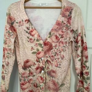 Christopher & Banks Floral Cardigan